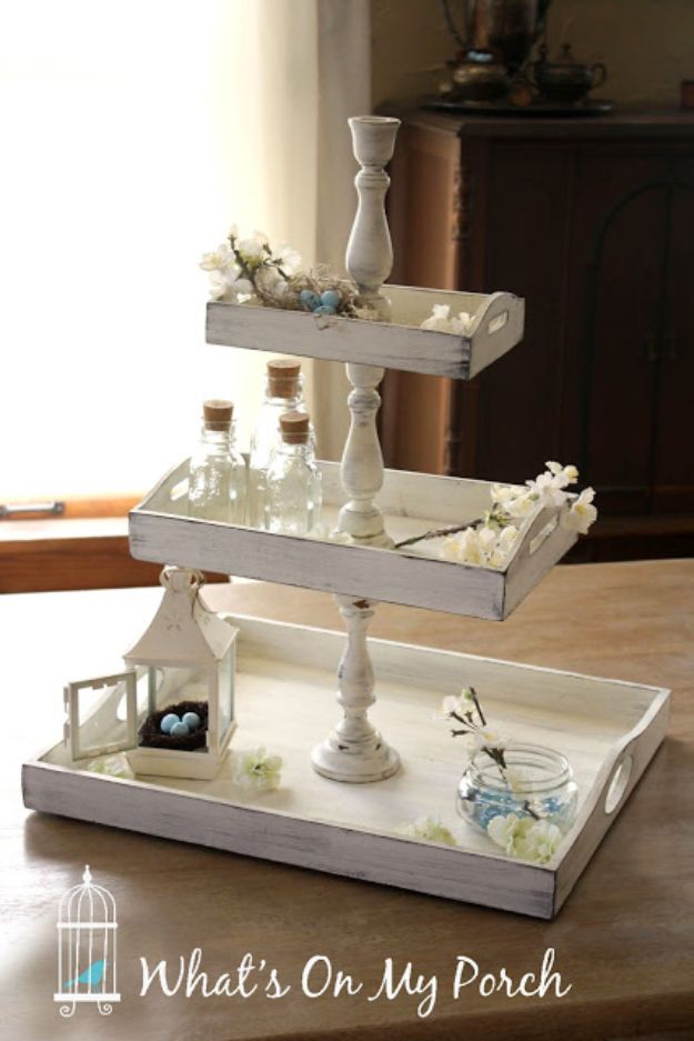 tiered vanity tray gold